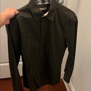 Burberry Olive Green Dress Shirt